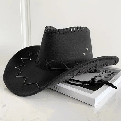 Chapeau de Cowgirl en Polyester Style Western pour Mariage