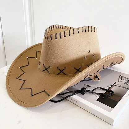 Chapeau de Cowgirl en Polyester Style Western pour Mariage
