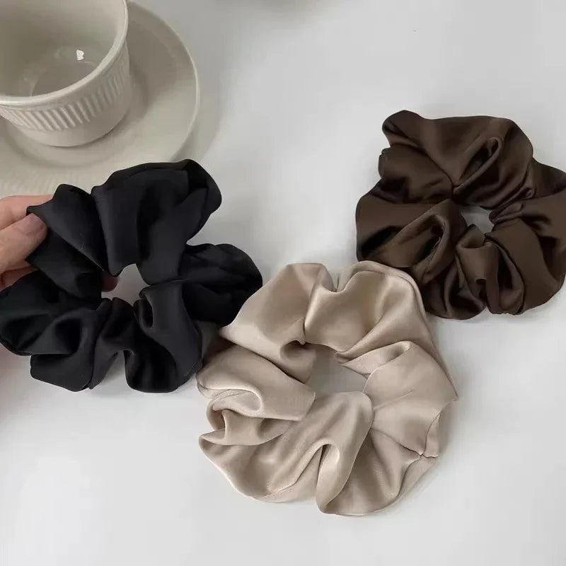 Chouchou Effet Satin Élastique pour Queue de Cheval