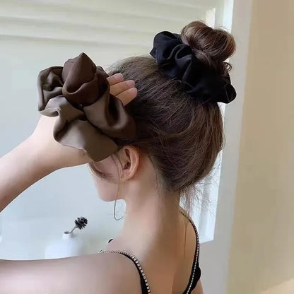 Chouchou Effet Satin Élastique pour Queue de Cheval