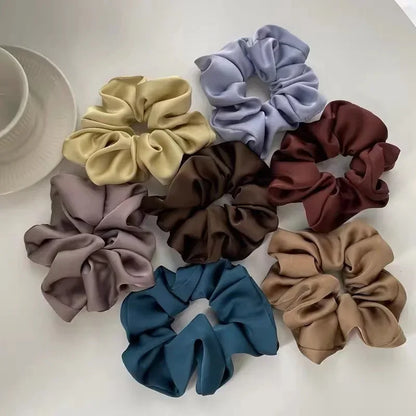 Chouchou Effet Satin Élastique pour Queue de Cheval
