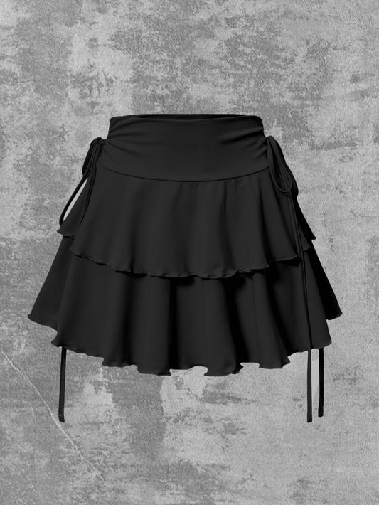 Jupe Courte Taille Haute en Maille Stretch Coupe Ajustée
