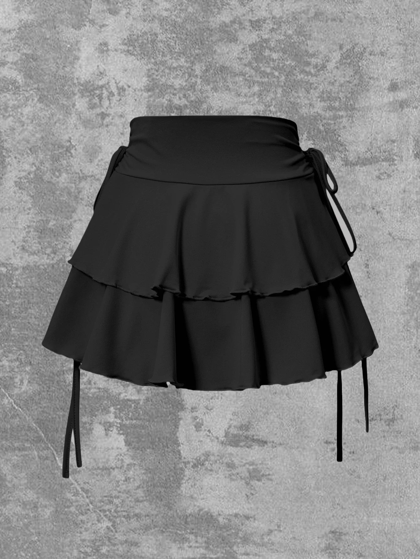 Jupe Courte Taille Haute en Maille Stretch Coupe Ajustée