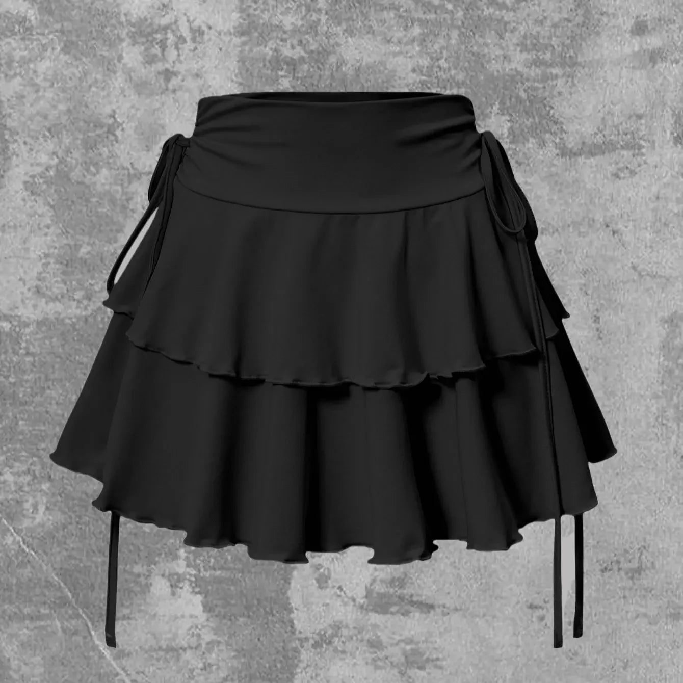 Jupe Courte Taille Haute en Maille Stretch Coupe Ajustée