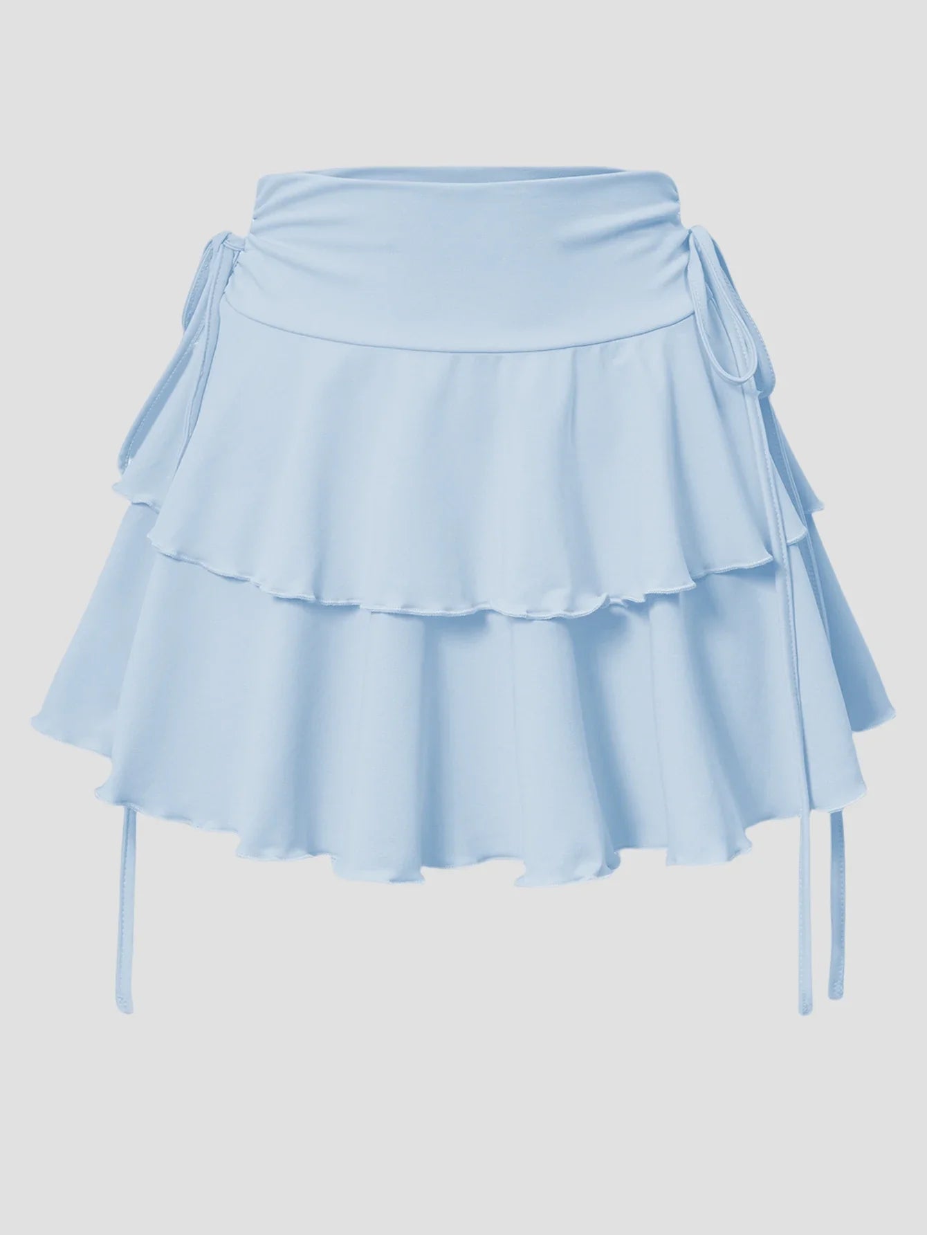 Jupe Courte Taille Haute en Maille Stretch Coupe Ajustée