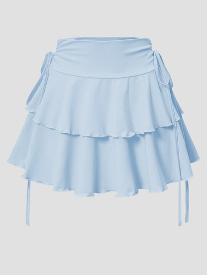 Jupe Courte Taille Haute en Maille Stretch Coupe Ajustée
