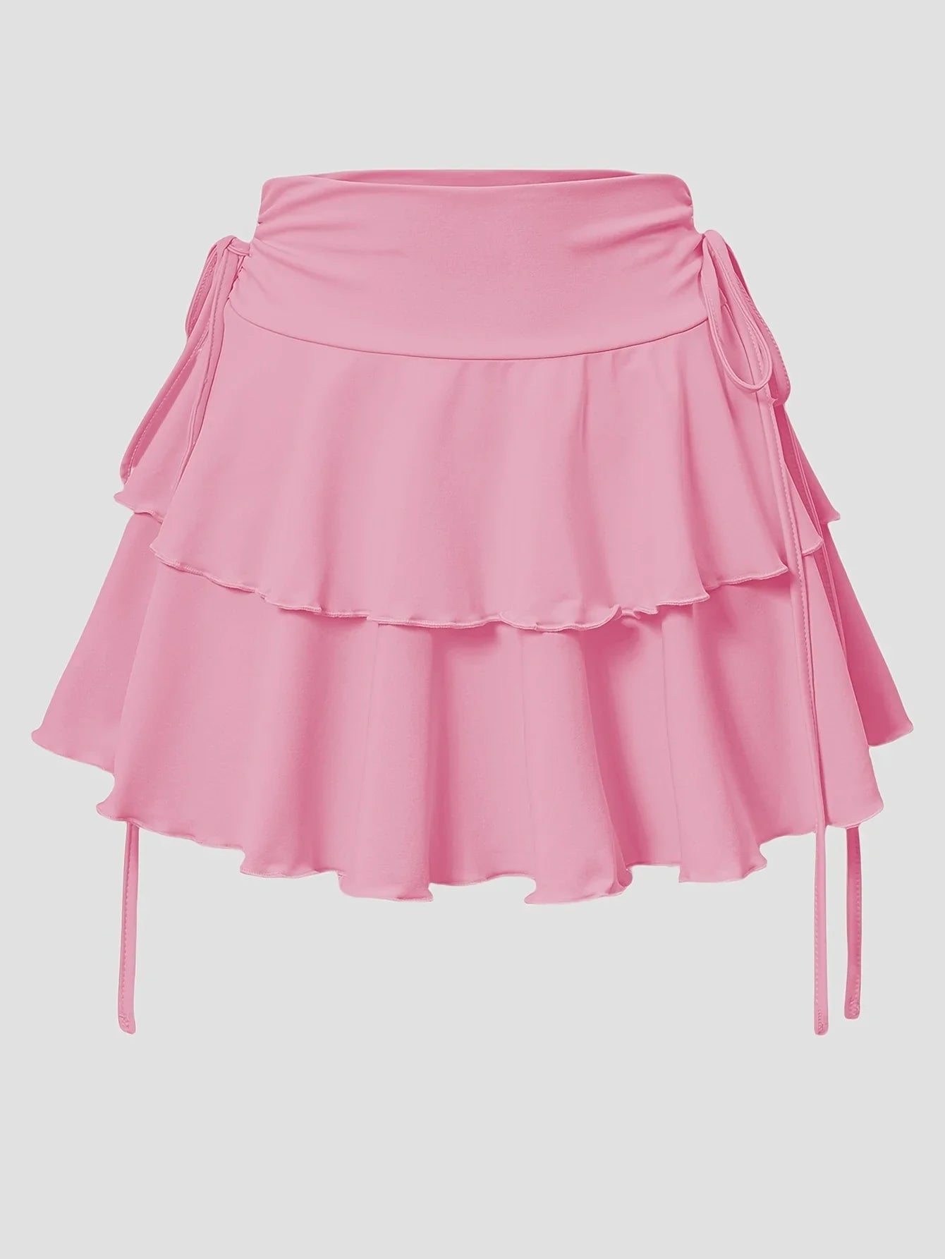 Jupe Courte Taille Haute en Maille Stretch Coupe Ajustée