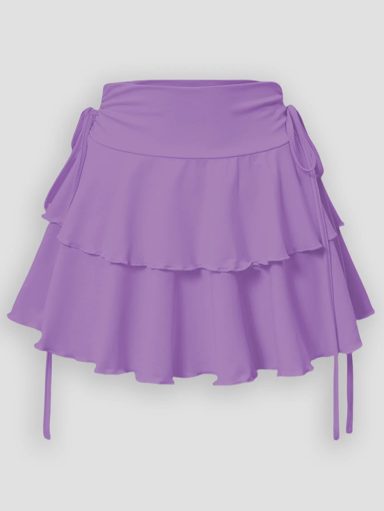 Jupe Courte Taille Haute en Maille Stretch Coupe Ajustée