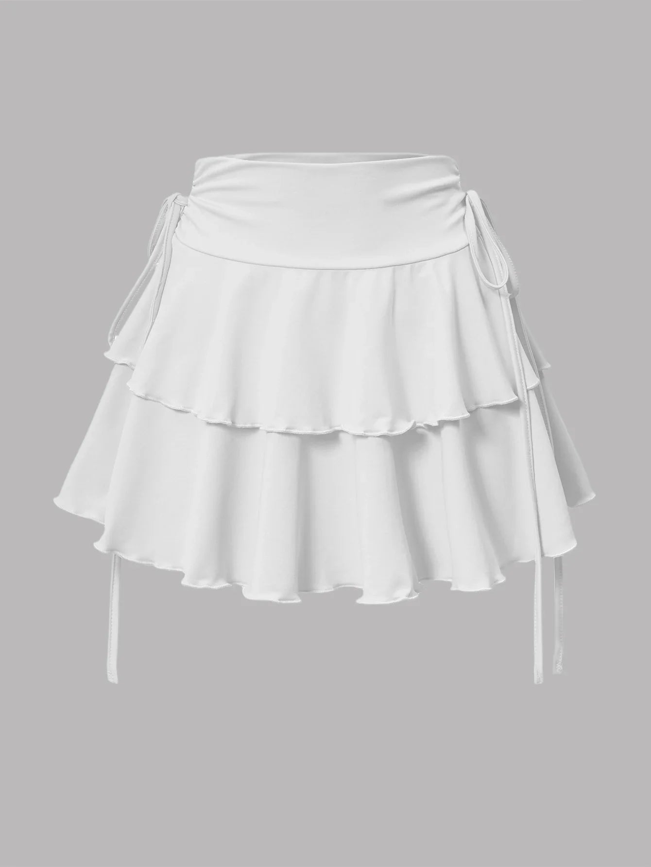 Jupe Courte Taille Haute en Maille Stretch Coupe Ajustée