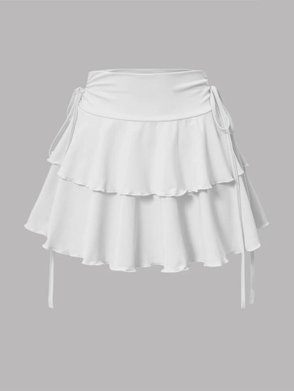 Jupe Courte Taille Haute en Maille Stretch Coupe Ajustée