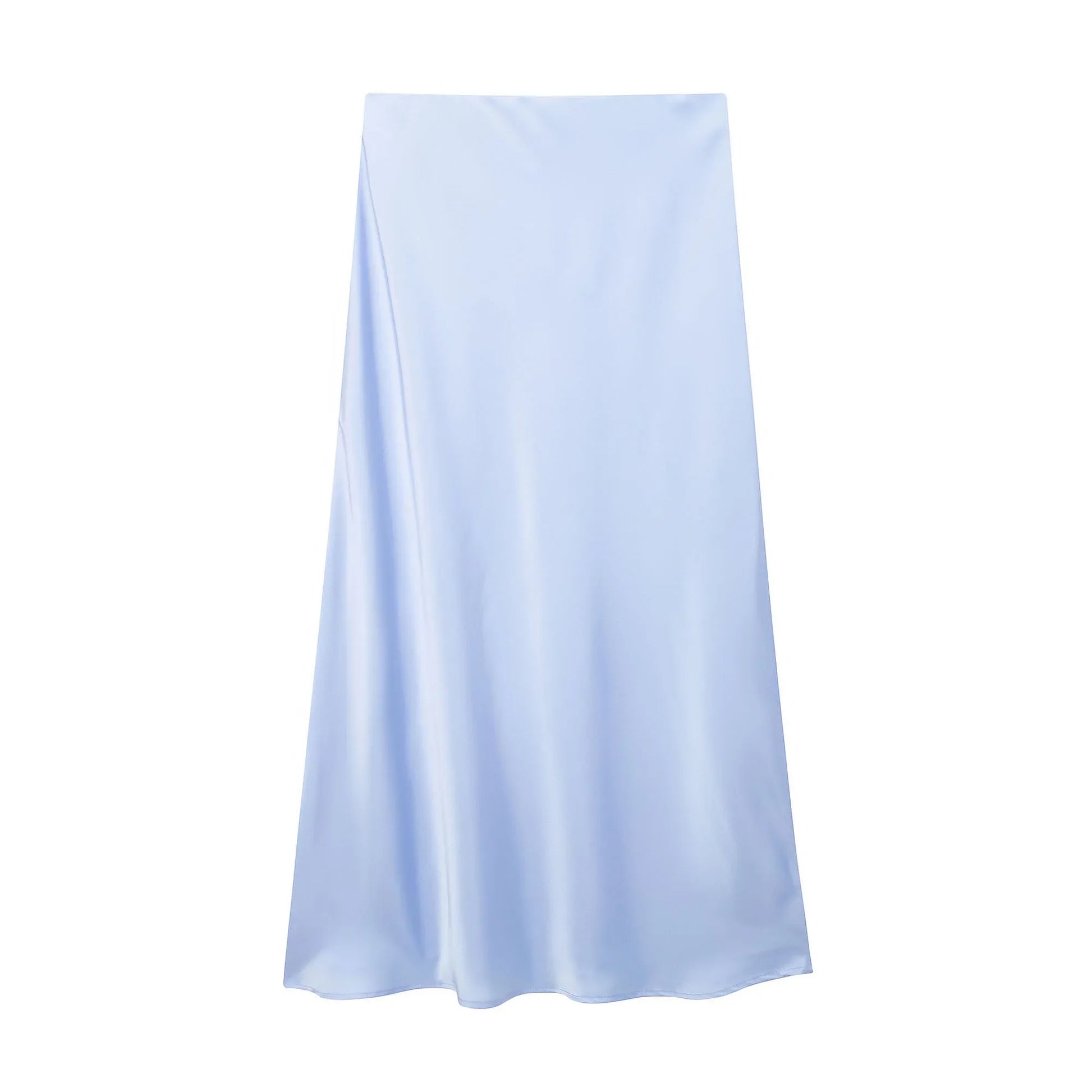 Jupe Midi en Satin Taille Haute Élégante pour Femme