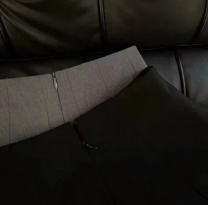 Jupe Trapèze Plissée en Dentelle à Volants Polyester Léger