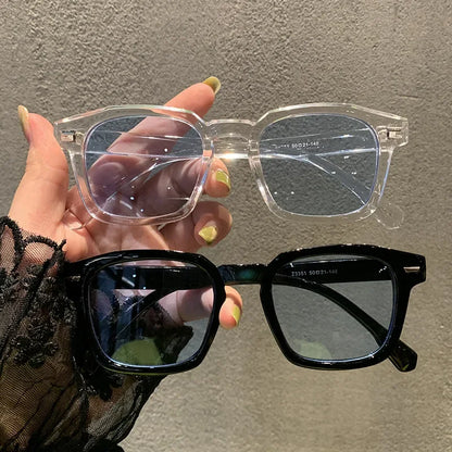 Lunettes de Soleil Carrées Rétro Miroir en Plastique Mixte