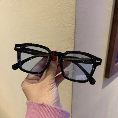 Lunettes de Soleil Carrées Rétro Miroir en Plastique Mixte