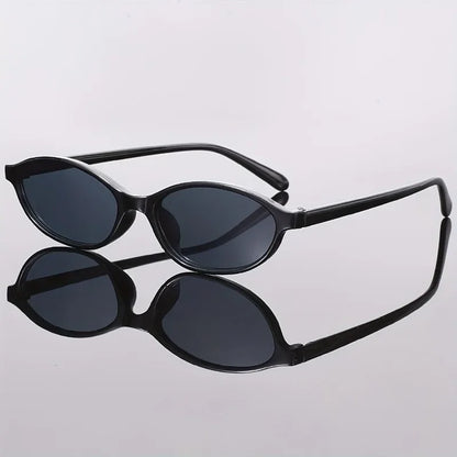 Lunettes de Soleil Ovales Monture Résine Protection Solaire Minimalistes