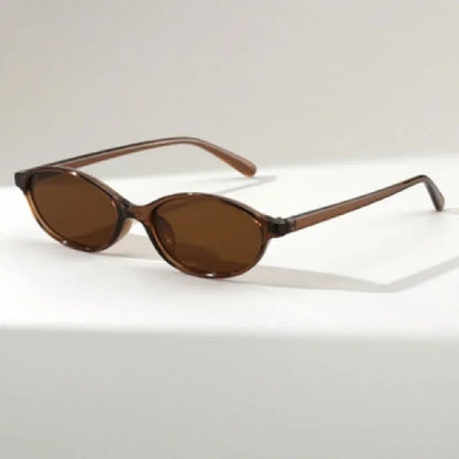 Lunettes de Soleil Ovales Monture Résine Protection Solaire Minimalistes