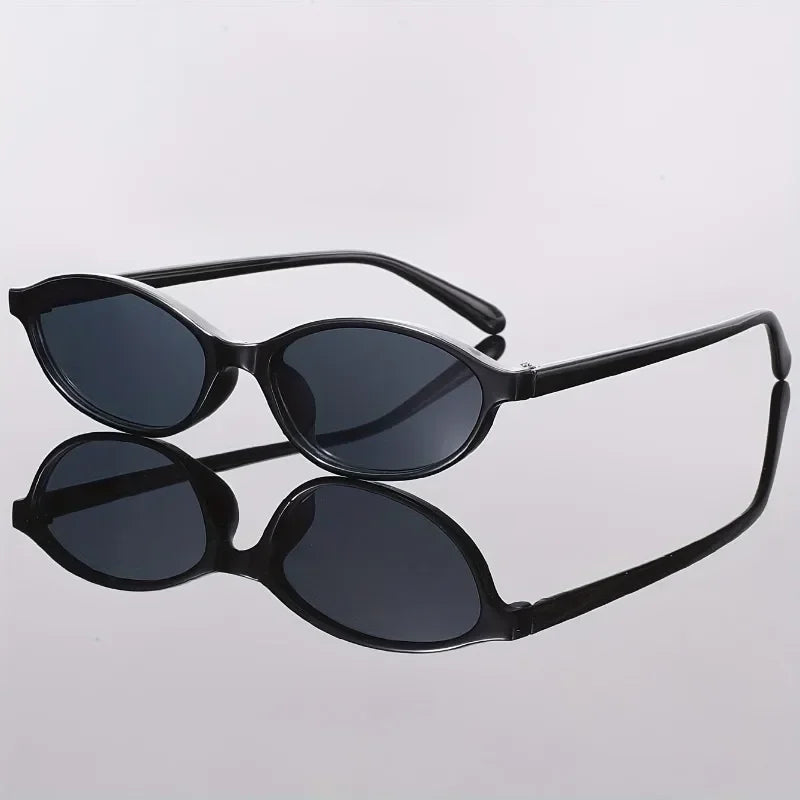 Lunettes de Soleil Ovales Monture Résine Protection Solaire Minimalistes