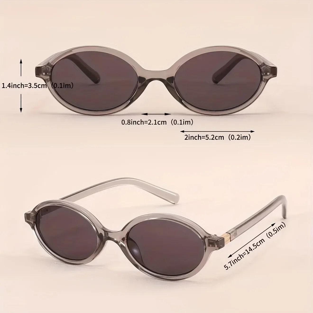 Lunettes Ovales Y2K Petite Monture Vintage UV400