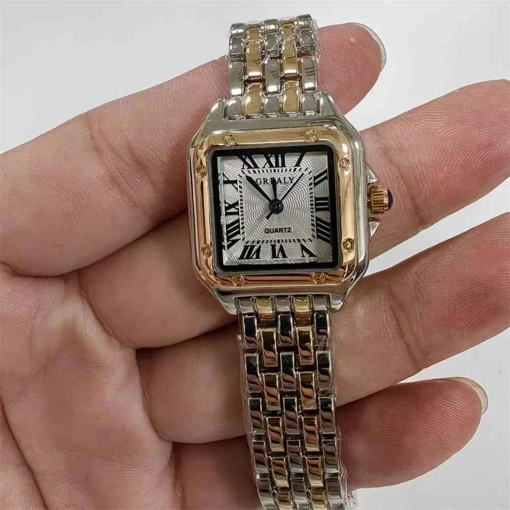 Montre Carrée Femme Quartz Bracelet Alliage Chic