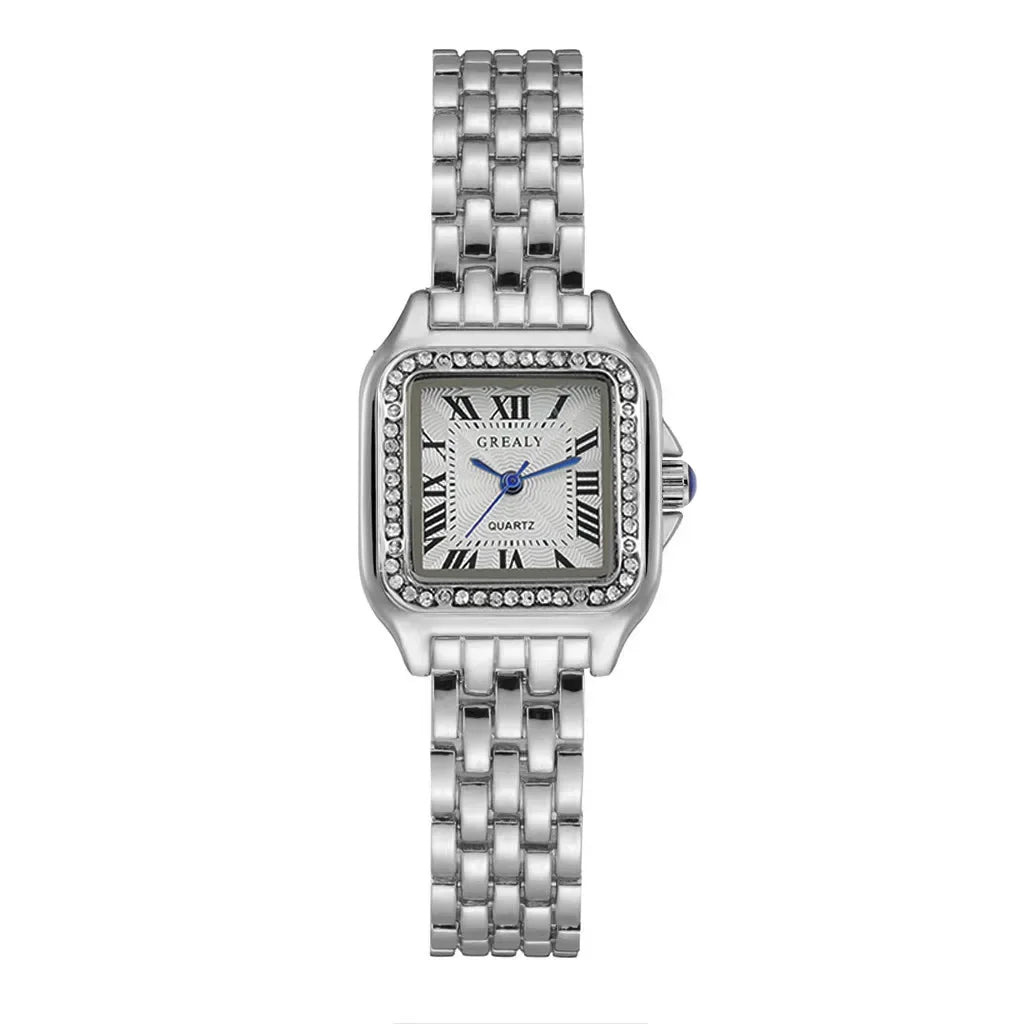 Montre Carrée Femme Quartz Bracelet Alliage Chic