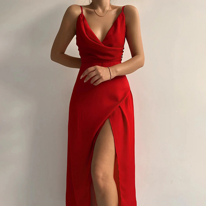 Robe Longue d'Invitée de Mariage Fendue pour Femme — photo 2