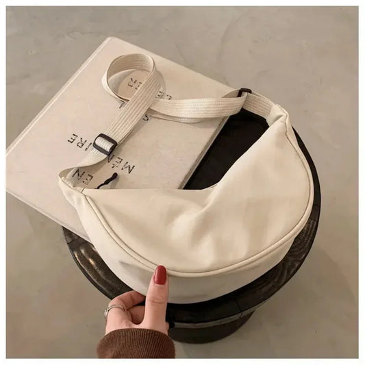 Sac Bandoulière Nylon Léger Hobo Fermeture Éclair Unisexe