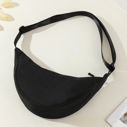 Sac Bandoulière Nylon Léger Hobo Fermeture Éclair Unisexe