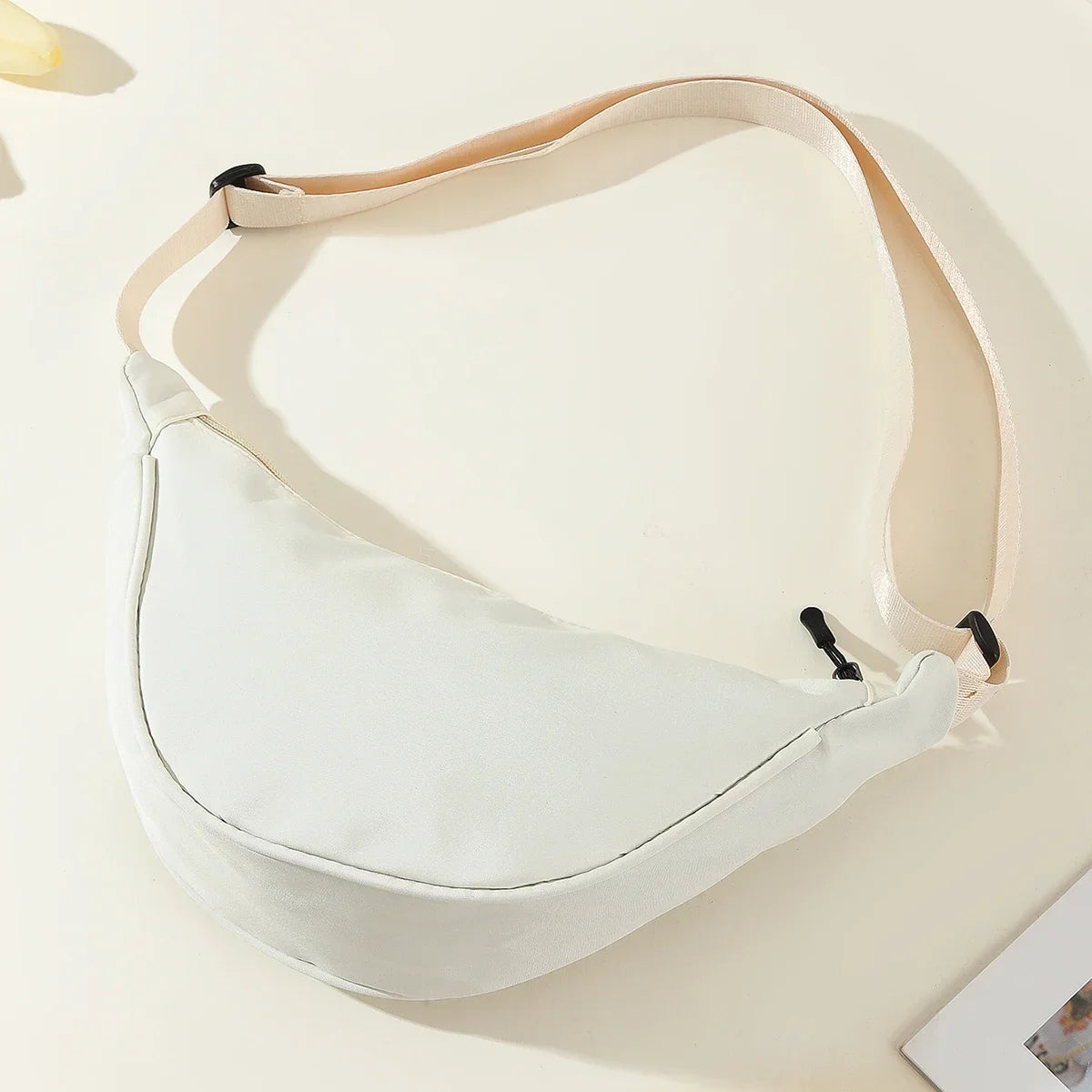 Sac Bandoulière Nylon Léger Hobo Fermeture Éclair Unisexe