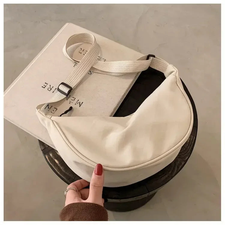 Sac Bandoulière Nylon Léger Hobo Fermeture Éclair Unisexe