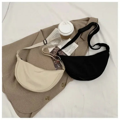 Sac Bandoulière Nylon Léger Hobo Fermeture Éclair Unisexe