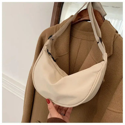 Sac Bandoulière Nylon Léger Hobo Fermeture Éclair Unisexe