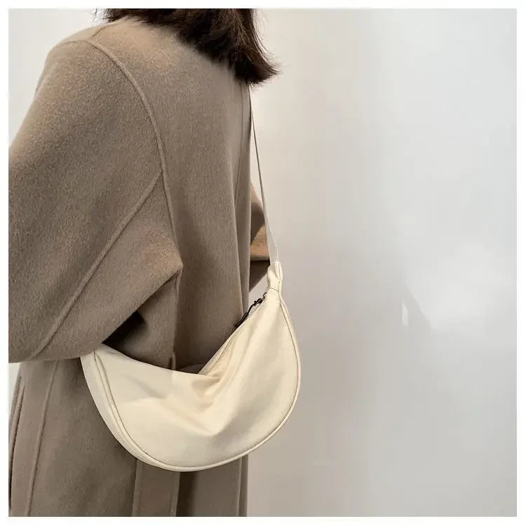 Sac Bandoulière Nylon Léger Hobo Fermeture Éclair Unisexe