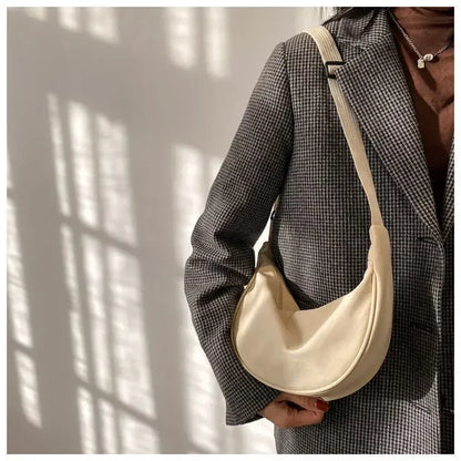Sac Bandoulière Nylon Léger Hobo Fermeture Éclair Unisexe
