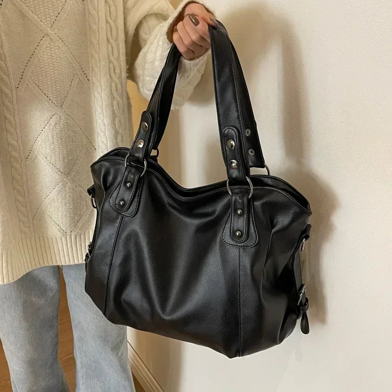 Sac Bandoulière Souple en PU Avec Compartiment Intérieur et Fermeture Éclair