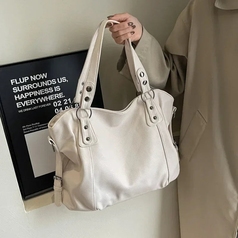 Sac Bandoulière Souple en PU Avec Compartiment Intérieur et Fermeture Éclair