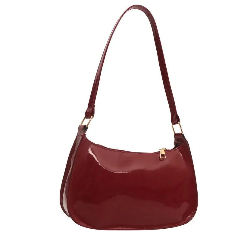 Sac Bandoulière Uni en Cuir PU pour Femme
