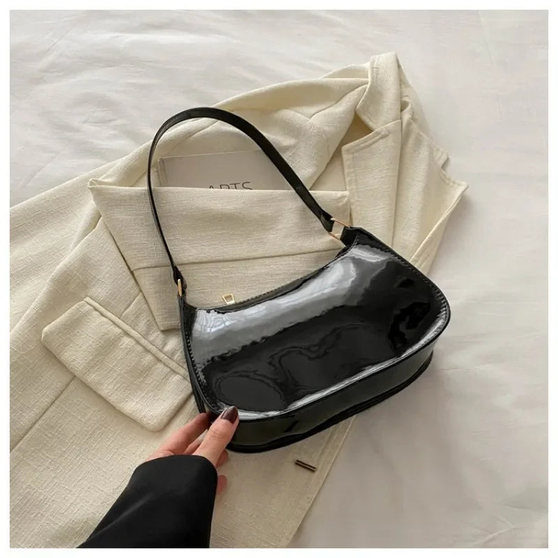 Sac Bandoulière Uni en Cuir PU pour Femme