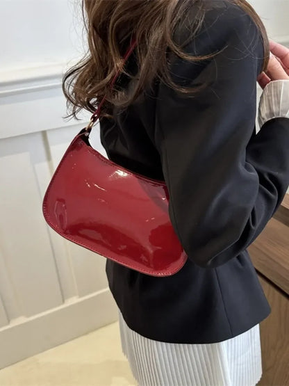 Sac Bandoulière Uni en Cuir PU pour Femme