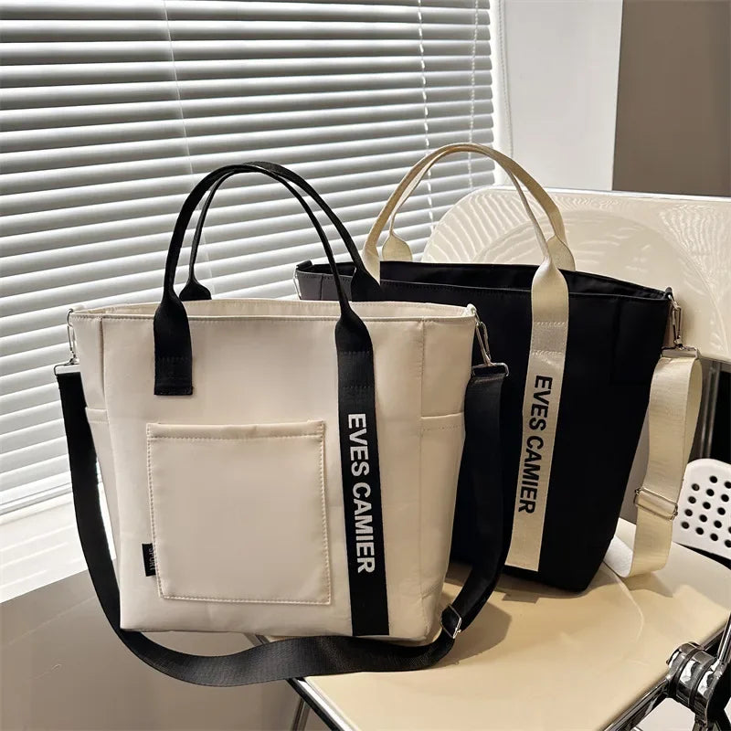 Sac Fourre-Tout en Nylon Imperméable à Bandoulière Grande Capacité