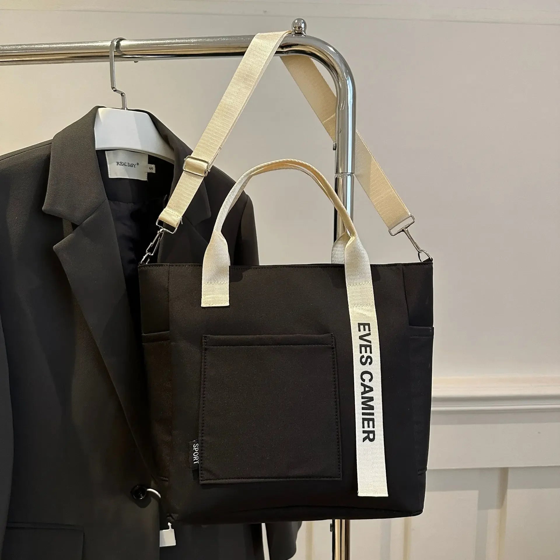 Sac Fourre-Tout en Nylon Imperméable à Bandoulière Grande Capacité
