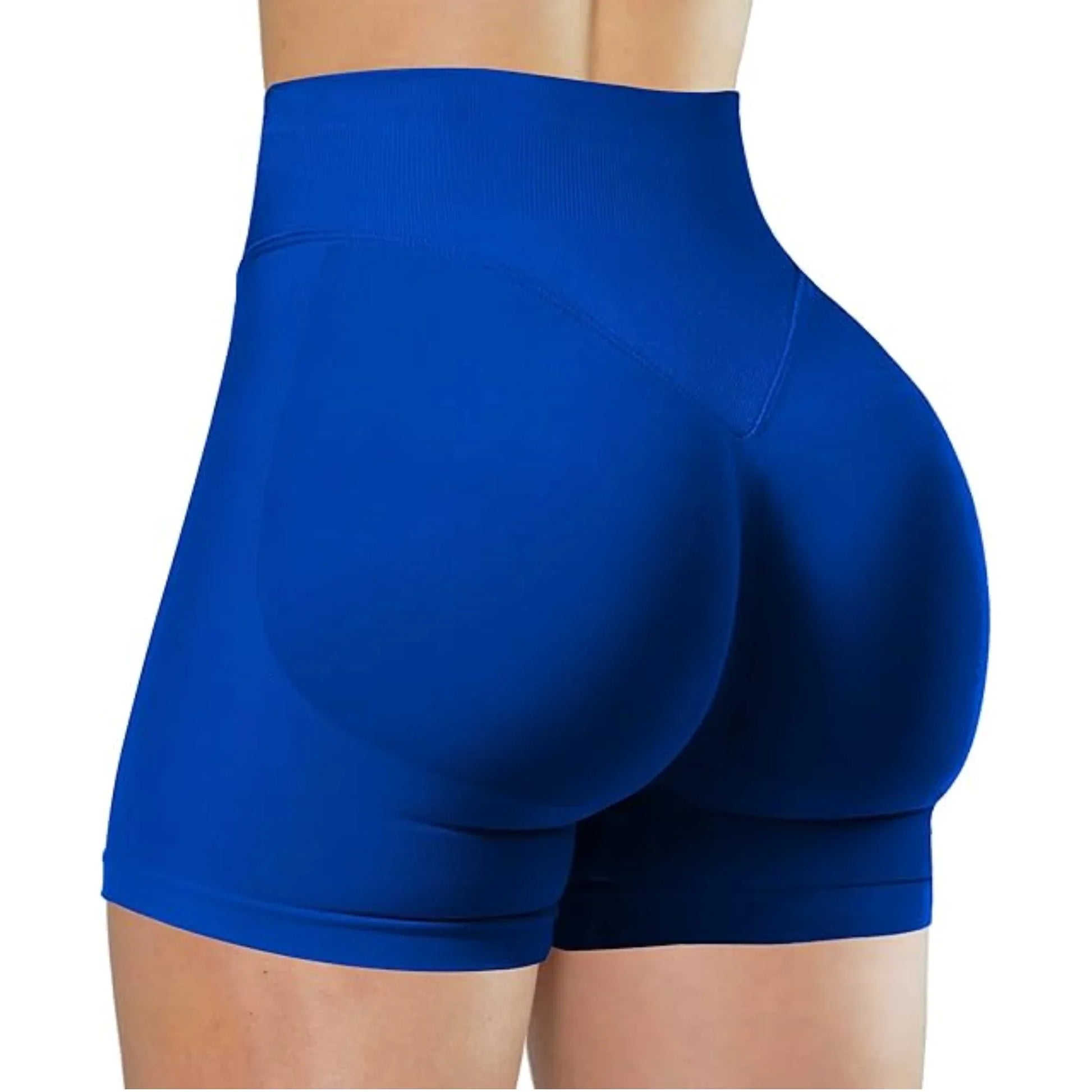 Short Taille Haute en Élasthanne-Nylon pour Yoga et Fitness