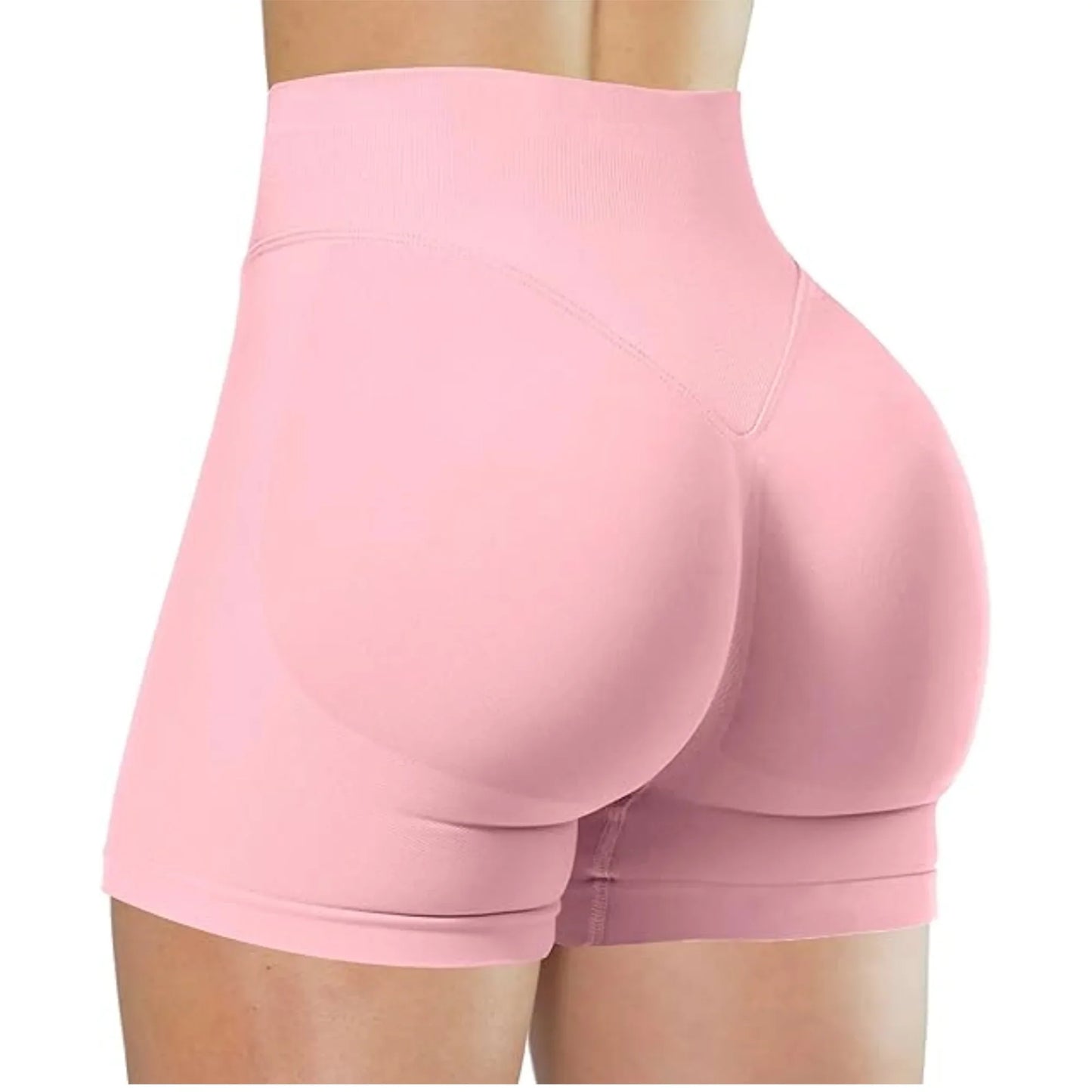 Short Taille Haute en Élasthanne-Nylon pour Yoga et Fitness