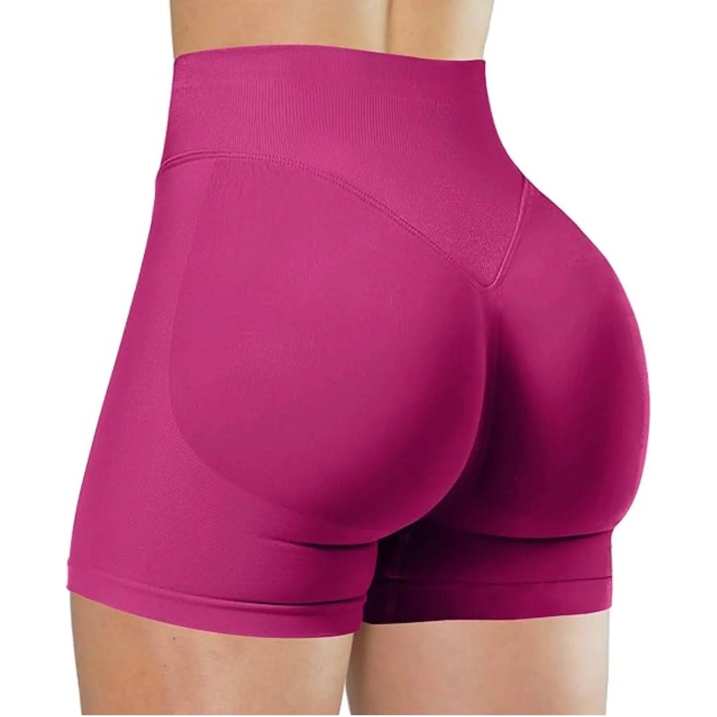 Short Taille Haute en Élasthanne-Nylon pour Yoga et Fitness