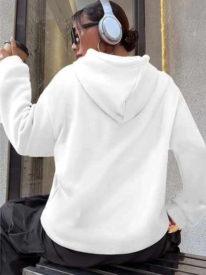 Sweat à Capuche Imprimé Alphabet Milano en Polyester Coupe Régulière