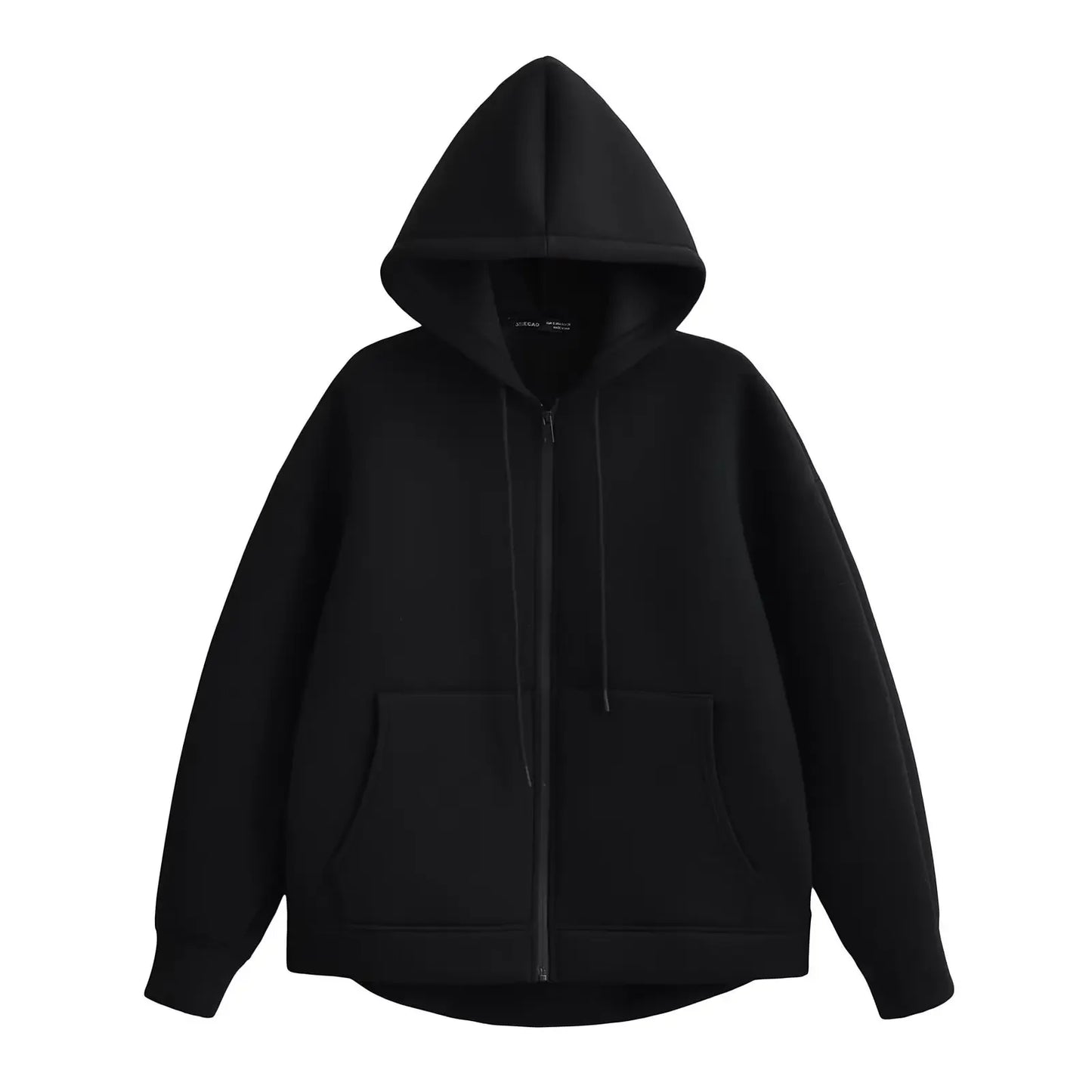 Veste à Capuche Zippée Femme Coupe Ample Polyester Streetwear