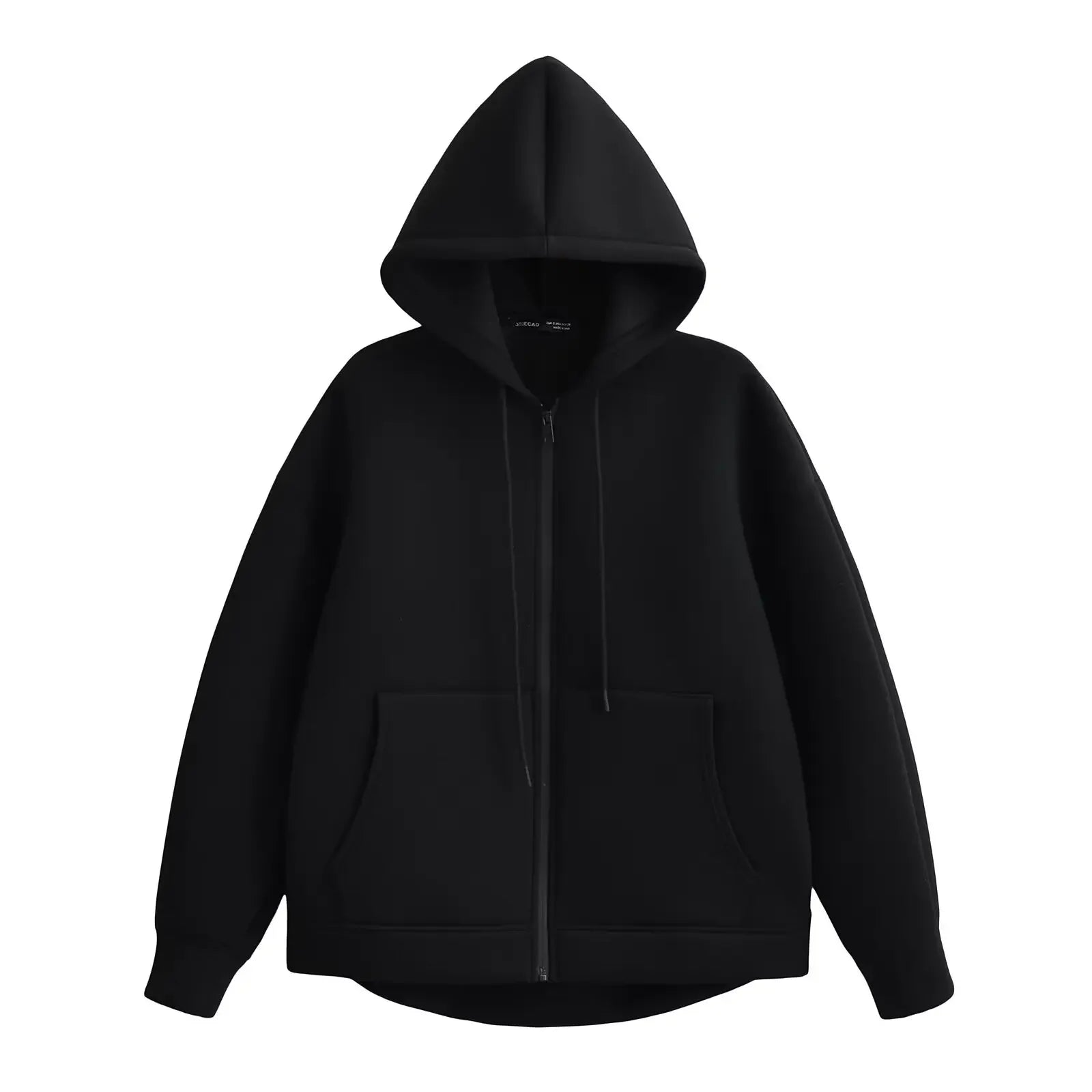 Veste à Capuche Zippée Femme Coupe Ample Polyester Streetwear